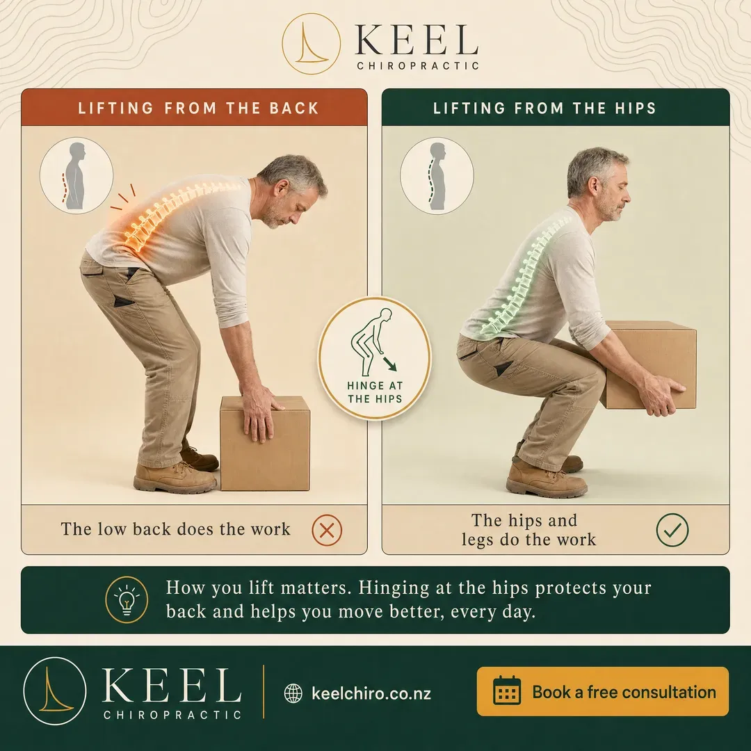 Concept advertisement for Keel Chiropractic, an invented clinic. Topographic contours under an engraved serif wordmark.